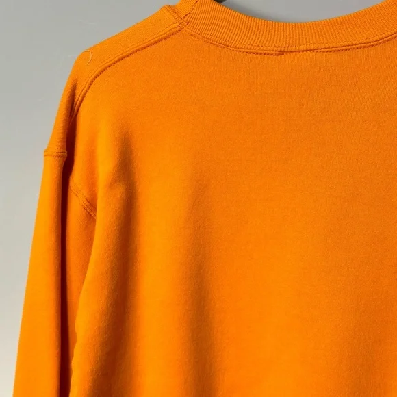 Vintage 90’s Russell Athletic Sweatshirt Men’s Size Small Solid Bright Orange - Picture 9 of 11